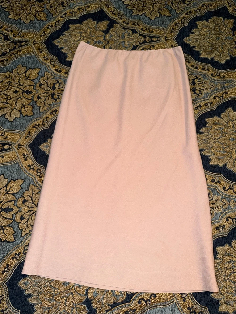 J. Crew Pale Pink Elastic Waist Midi Skirt